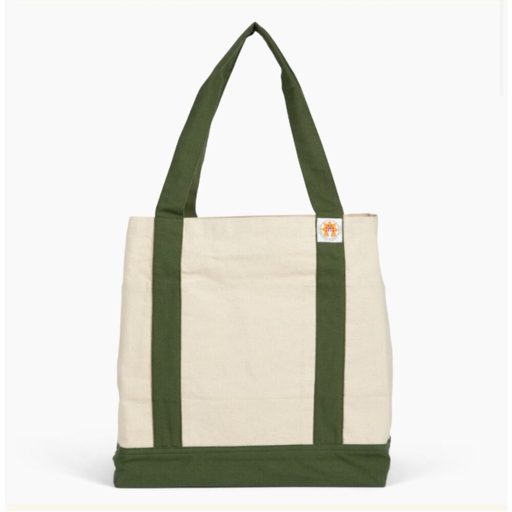 🌱COMPLETE UNITY YOGA Canvas Carry-All farmers market tote inside pockets